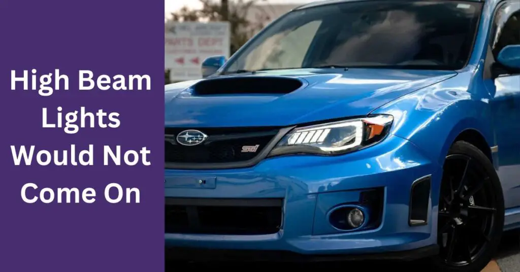 Blue car-Subaru Impreza Headlight Problems