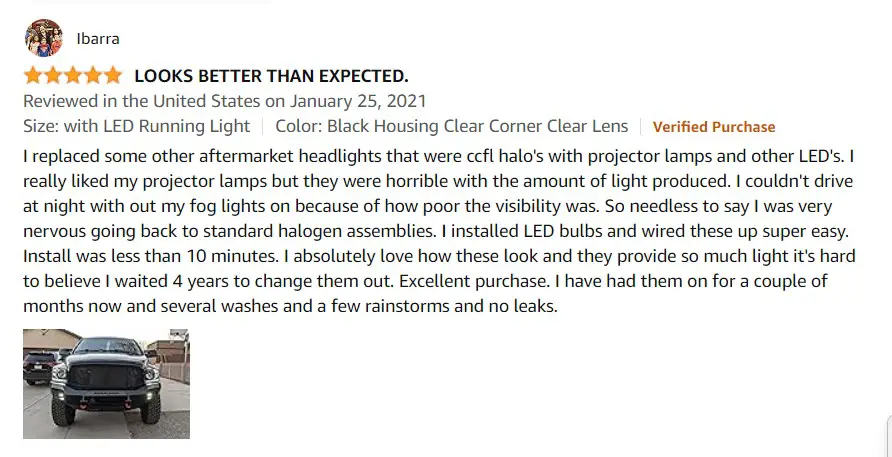 Customer review of Auto Dynasty Pair LED Strip DRL Headlight
